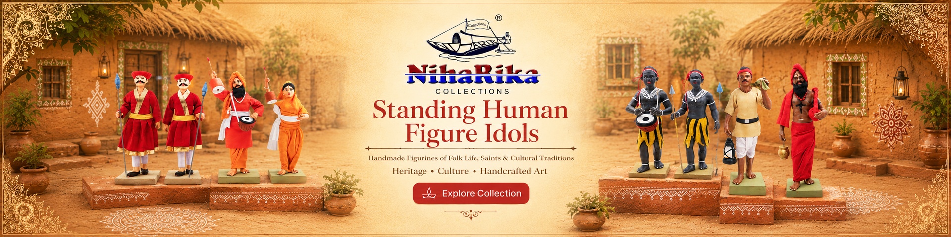 Sitting Human Figure Idols