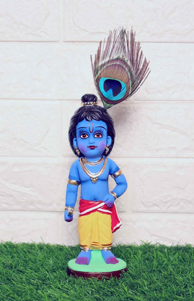 Bal Krishna - Clay Terracotta Idol | Spiritual and Cultural Art