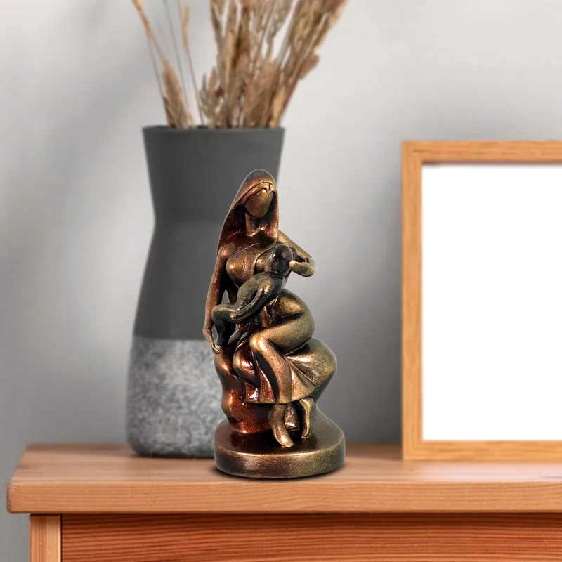 Breastfeeding Mother | Handmade Terracotta Clay Figurine | Abstract Terracotta Showpieces