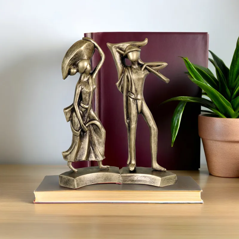 Farmer Couple | Handmade Terracotta Clay Figurine | Abstract Terracotta Showpieces