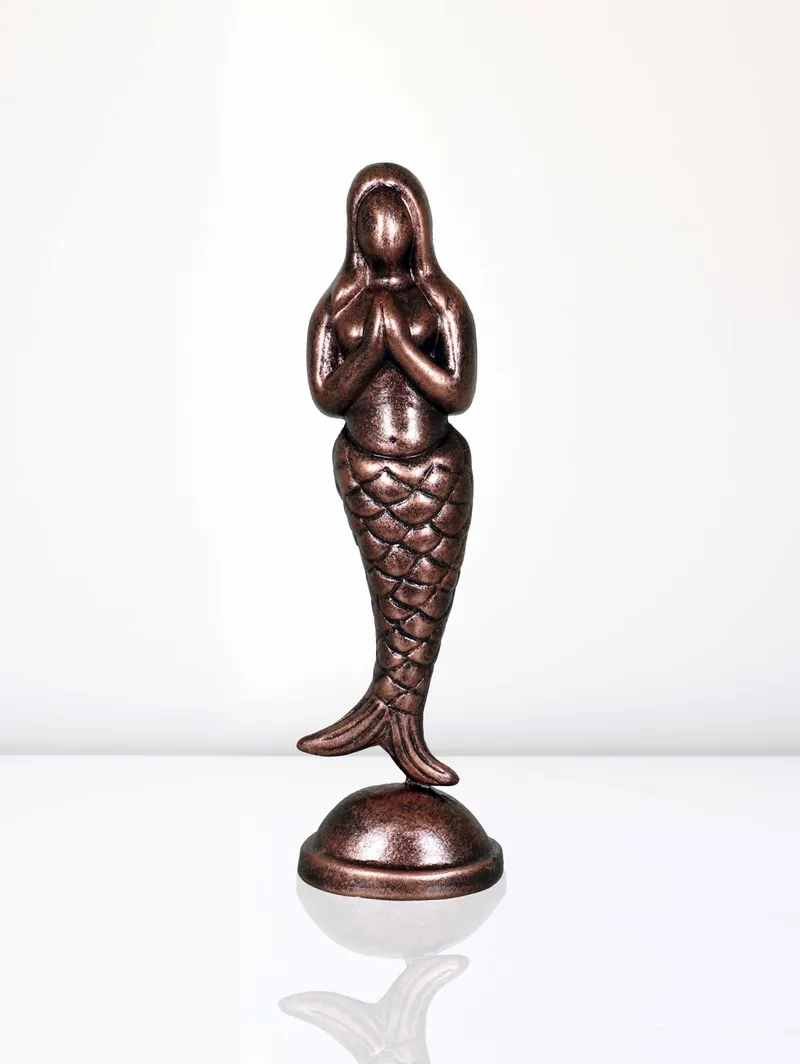 Matsya Kany - Metallic Bronze | Handmade Terracotta Clay Figurine | Abstract Terracotta Showpieces