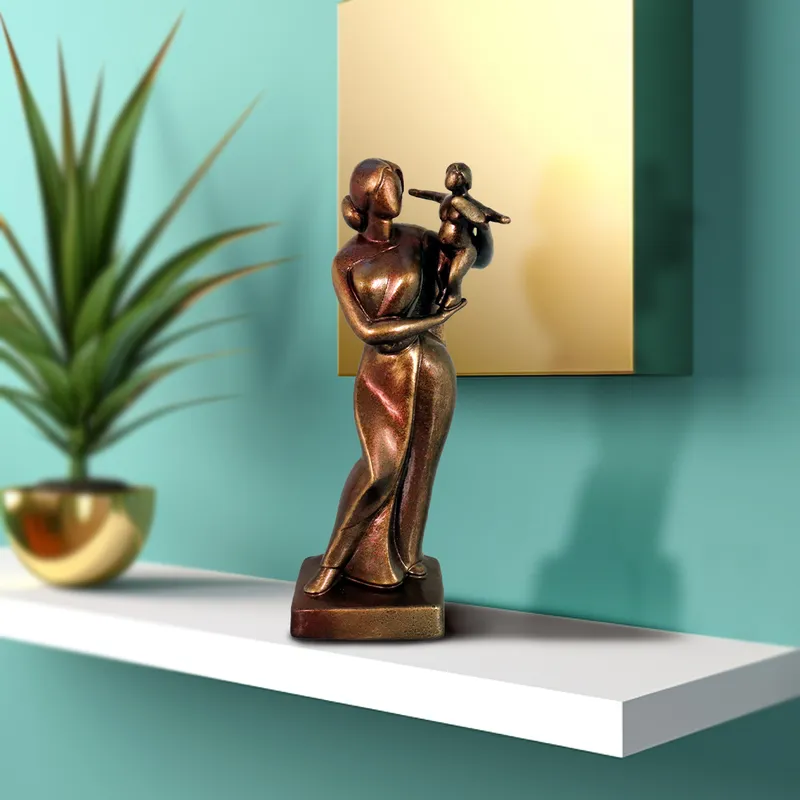 Mother's Love | Handmade Terracotta Clay Figurine | Abstract Terracotta Showpieces
