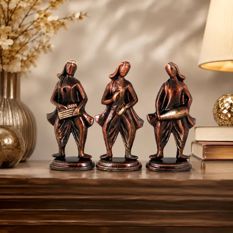 Musical Band - Metallic Bronze | Handmade Terracotta Clay Figurine | Abstract Terracotta Showpieces