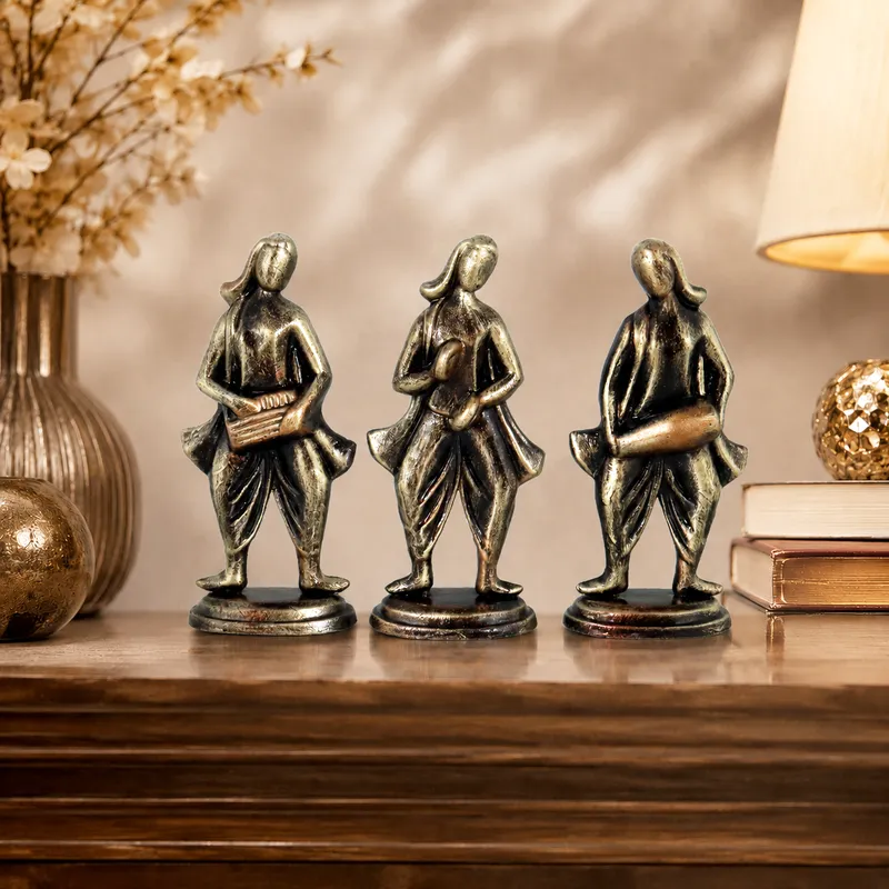 Musical Band - Metallic Golden | Handmade Terracotta Clay Figurine | Abstract Terracotta Showpieces