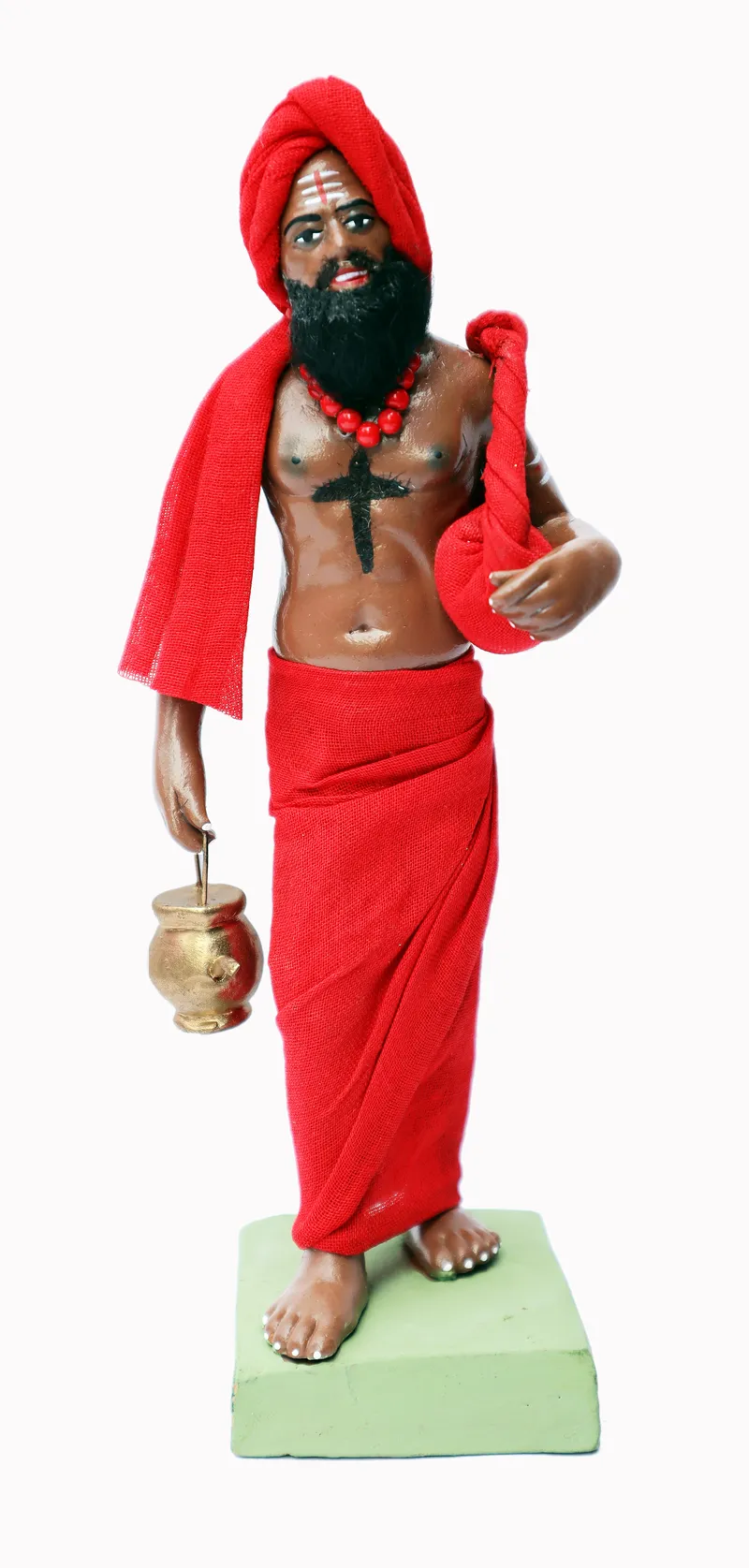 Sanyasi - Tantrik | Handmade Terracotta Clay Figurine | Standing Human Figure Idols