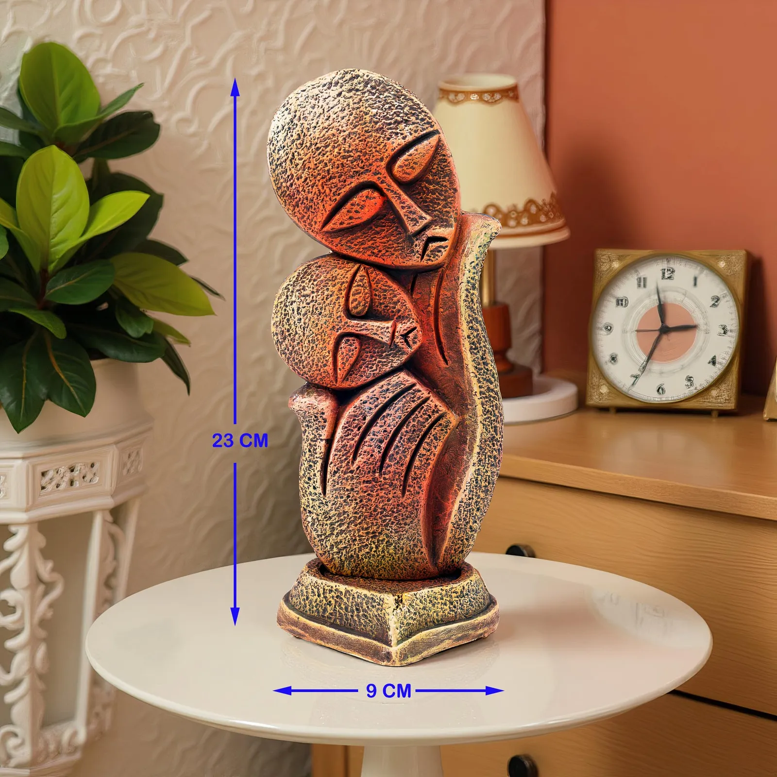 Aakriti of Love - Mother and Child | Handmade Terracotta Clay Figurine | Abstract Terracotta Showpieces