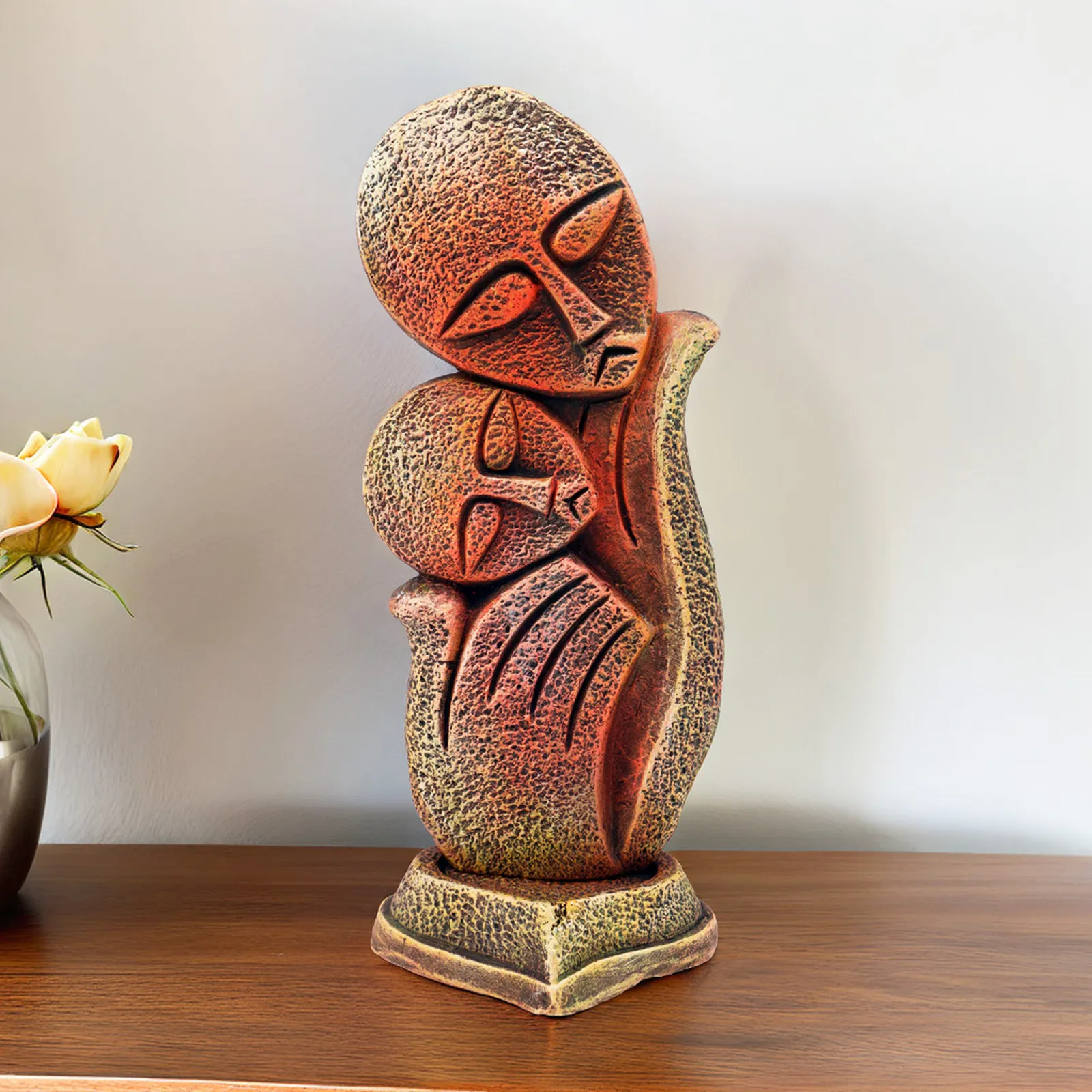 Aakriti of Love - Mother and Child | Handmade Terracotta Clay Figurine | Abstract Terracotta Showpieces