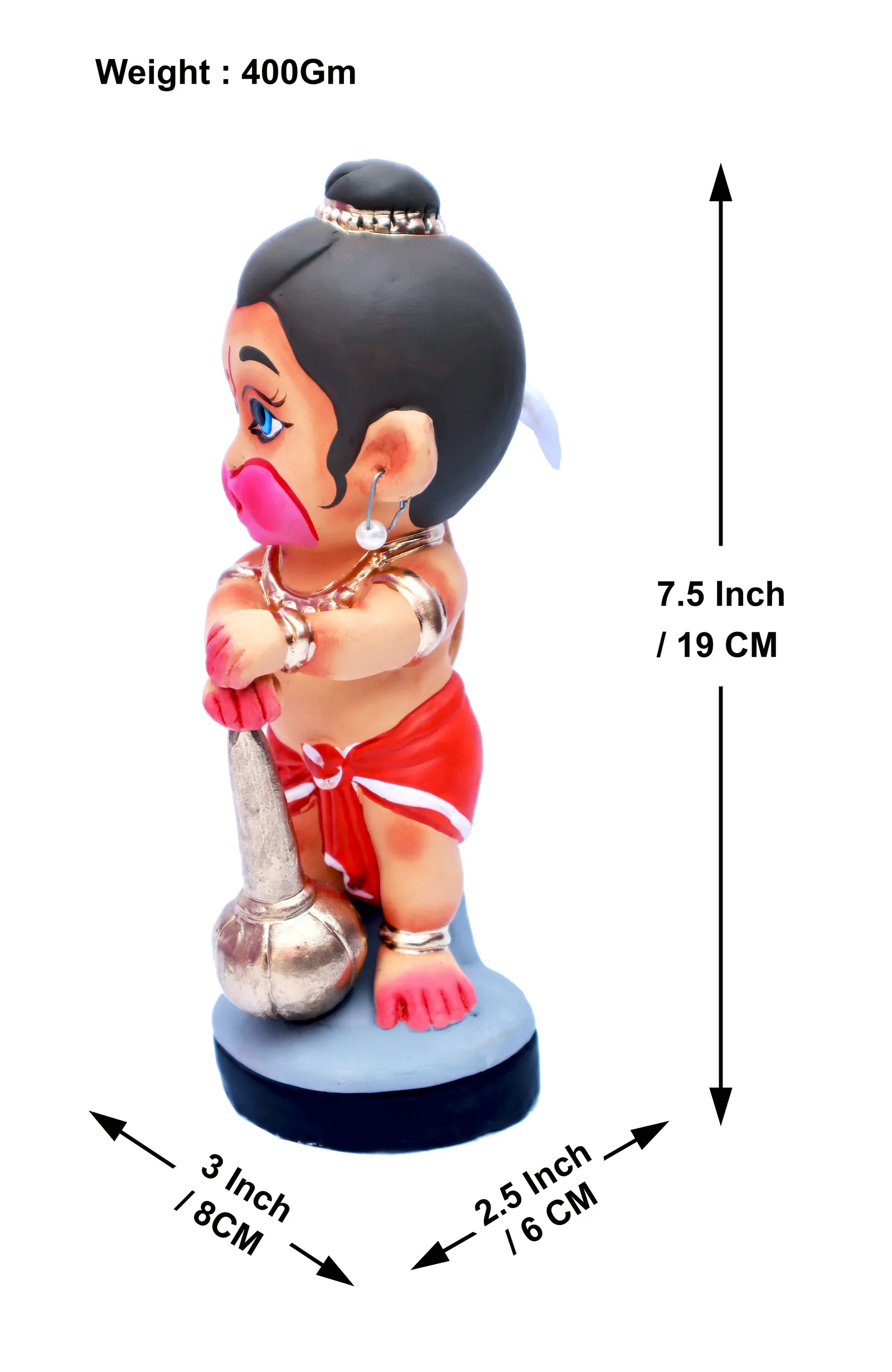 Bal Hanuman - Clay Terracotta Idol | Spiritual and Cultural Art
