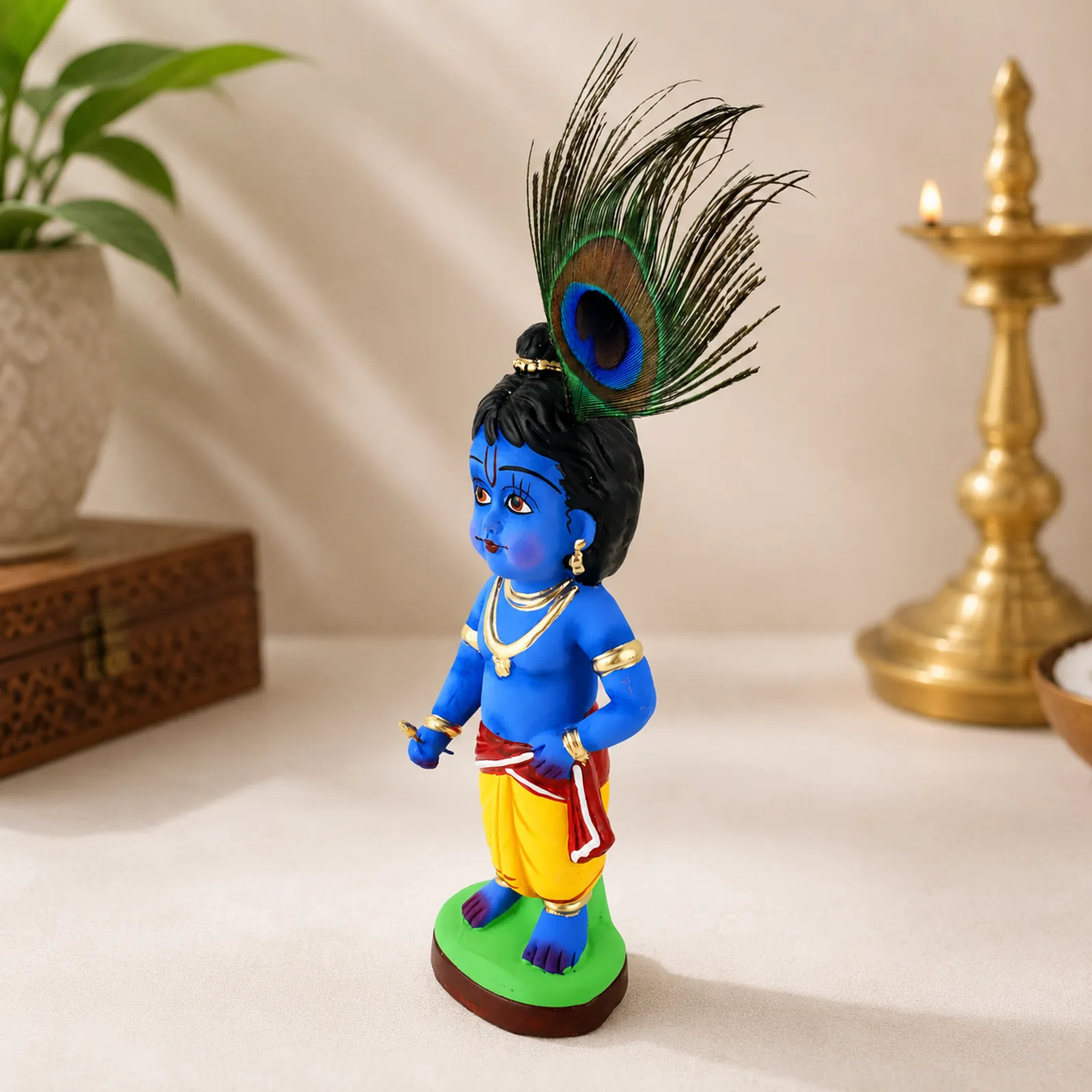 Bal Krishna - Clay Terracotta Idol | Spiritual and Cultural Art
