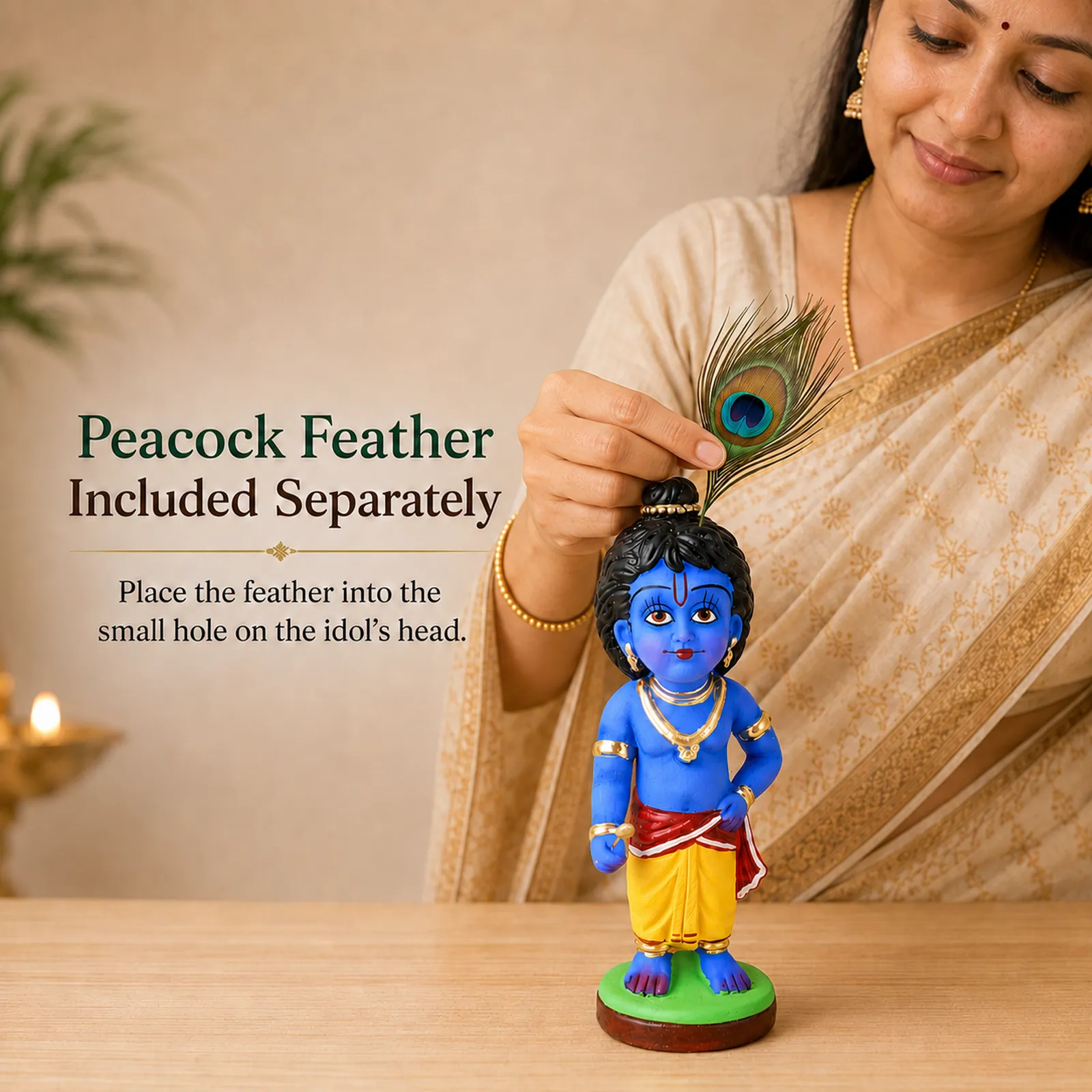 Bal Krishna - Clay Terracotta Idol | Spiritual and Cultural Art