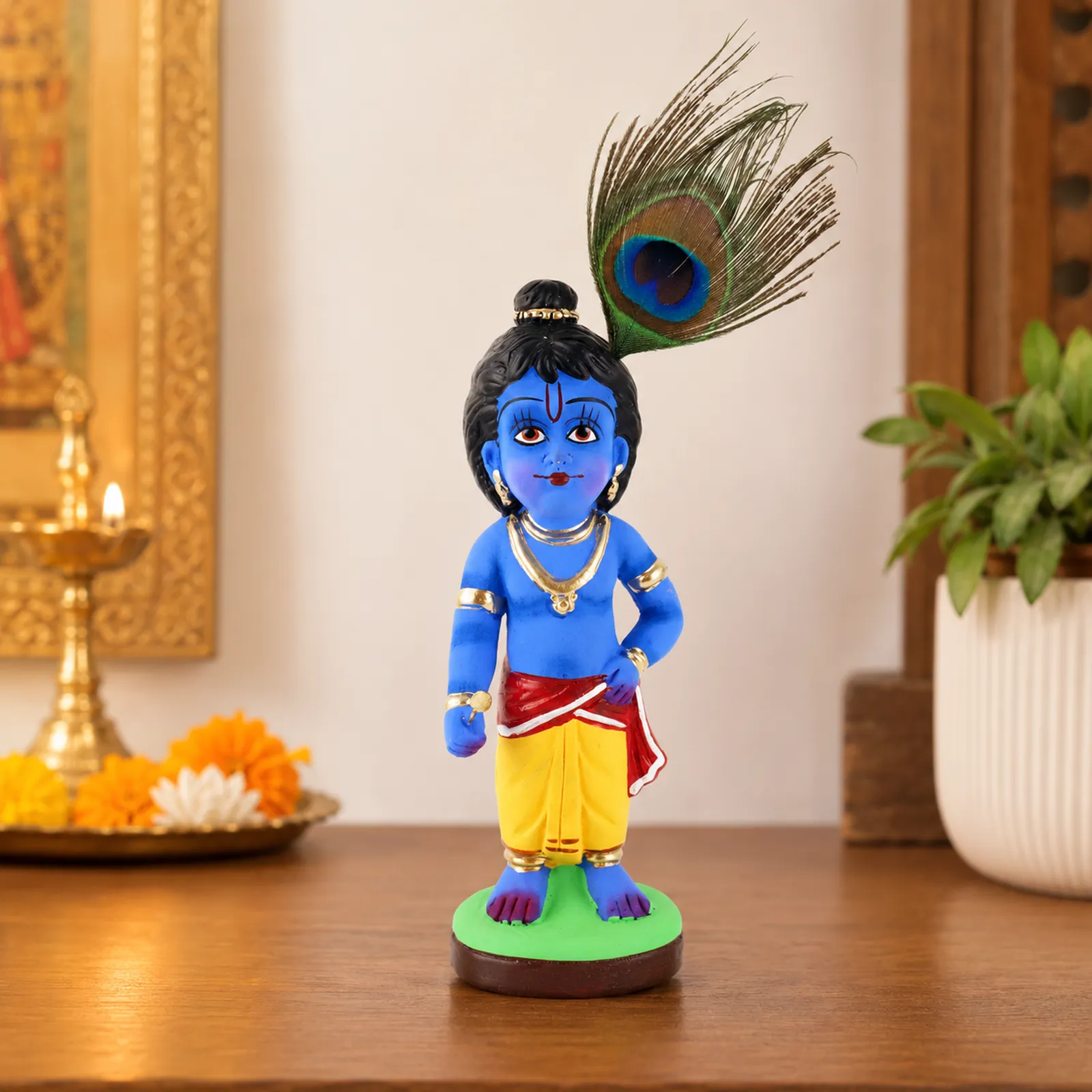 Bal Krishna - Clay Terracotta Idol | Spiritual and Cultural Art