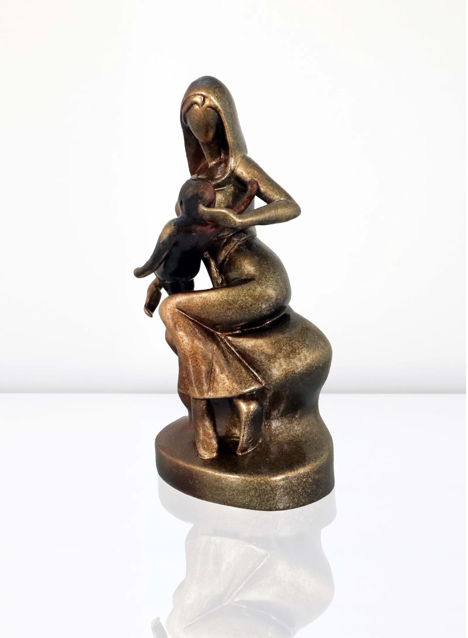 Breastfeeding Mother | Handmade Terracotta Clay Figurine | Abstract Terracotta Showpieces