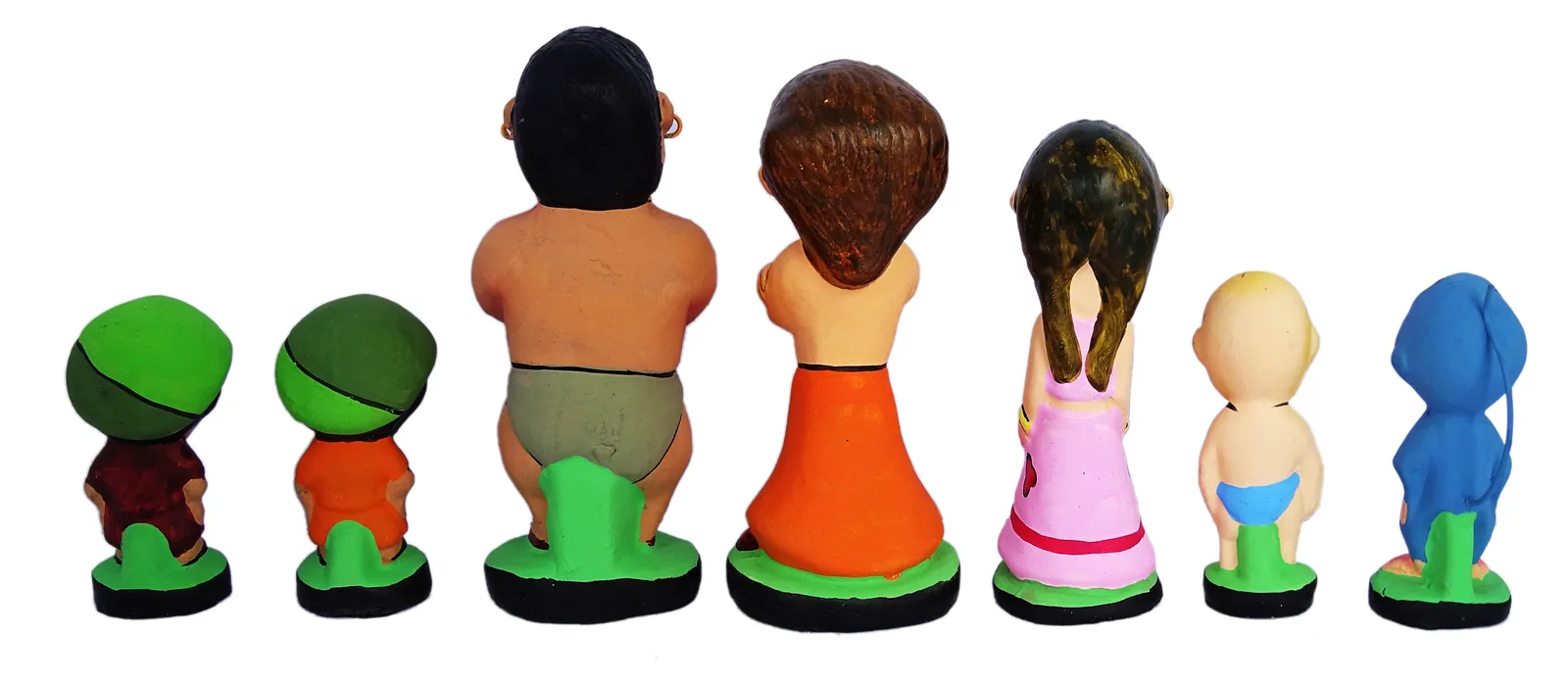 Chhota Bheem Set - Handmade Terracotta Clay Figurine | Group of Dholakpur