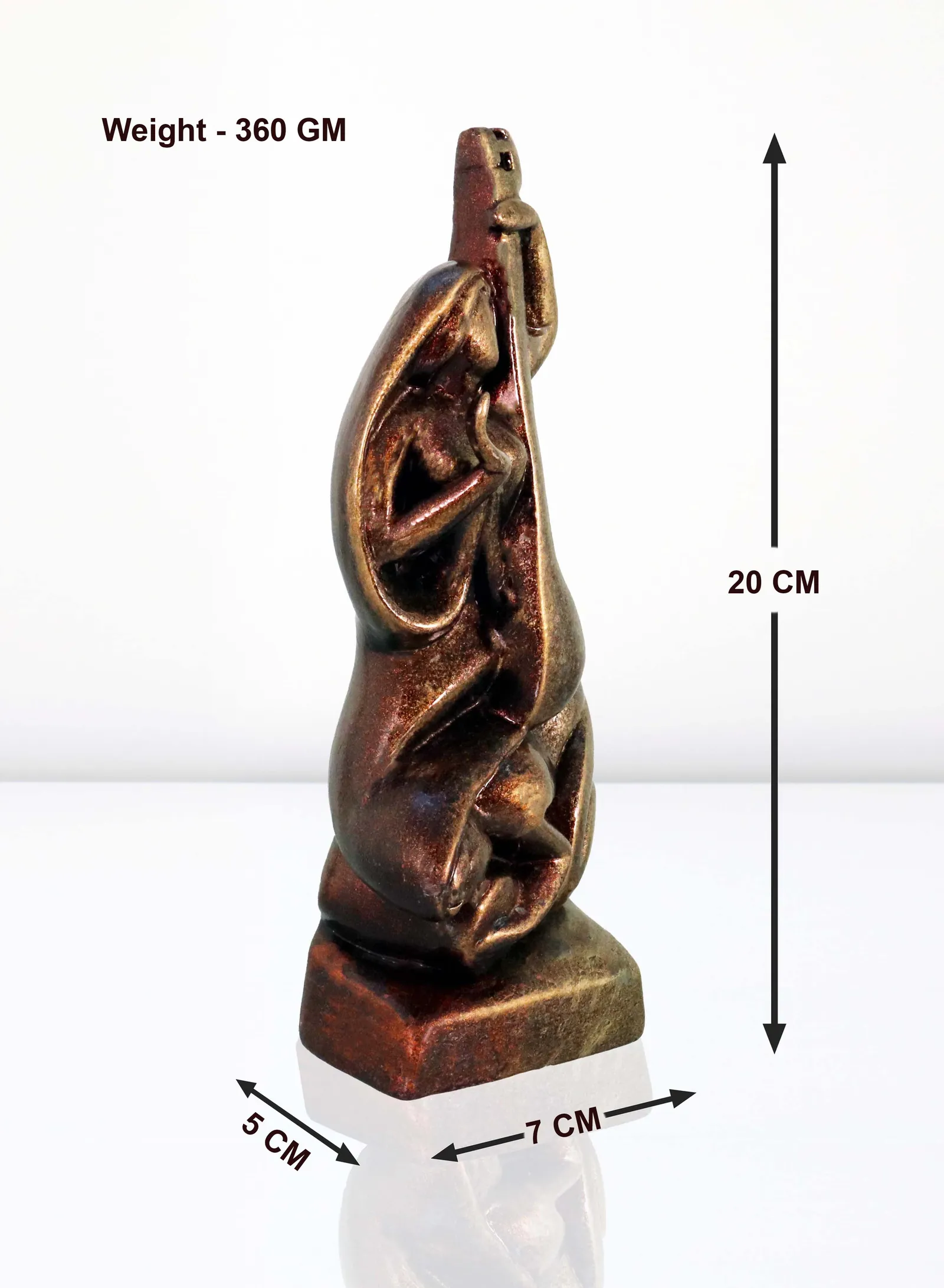 Devi Sarasvati | Handmade Terracotta Clay Figurine | Abstract Terracotta Showpieces