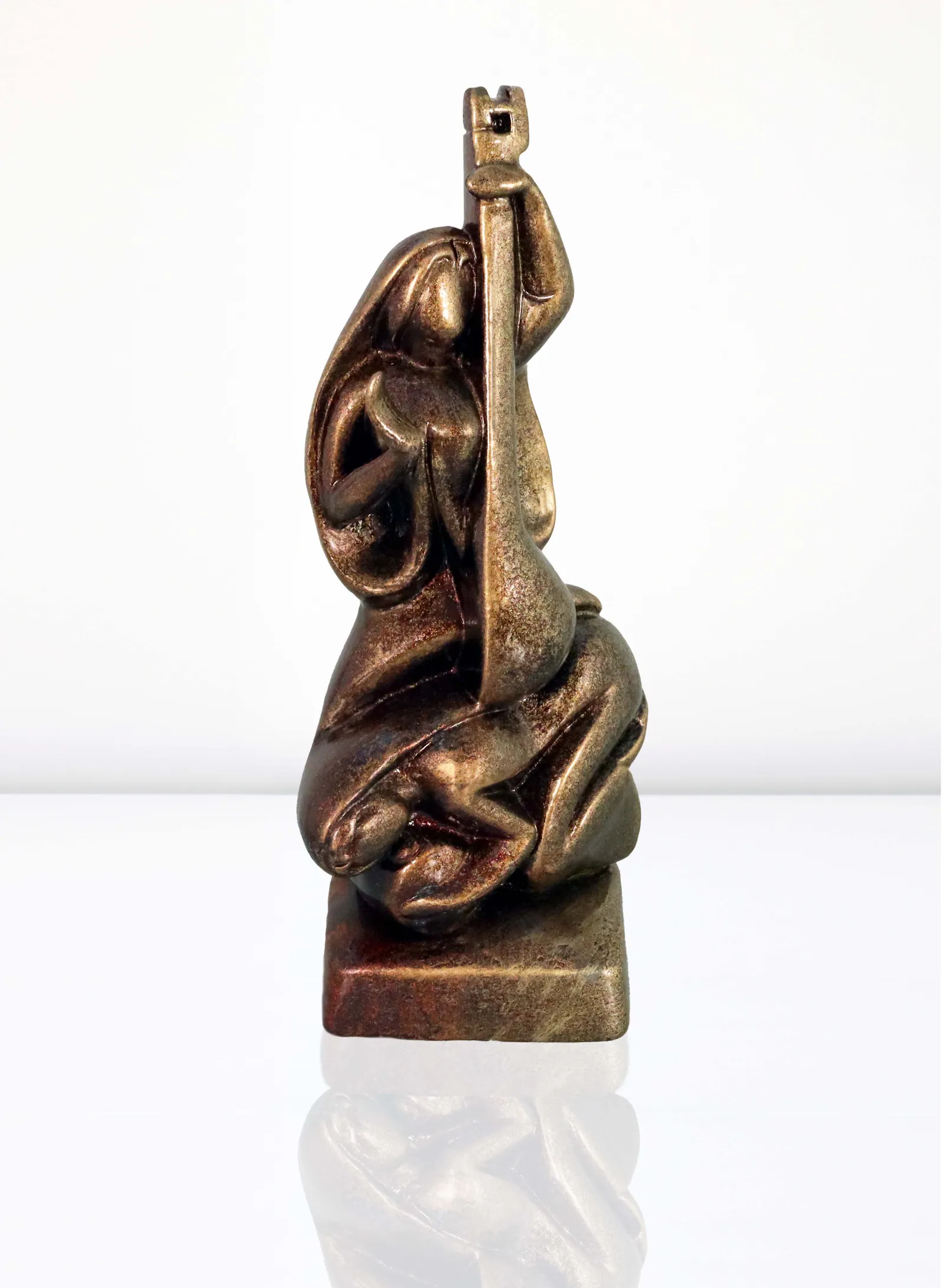Devi Sarasvati | Handmade Terracotta Clay Figurine | Abstract Terracotta Showpieces