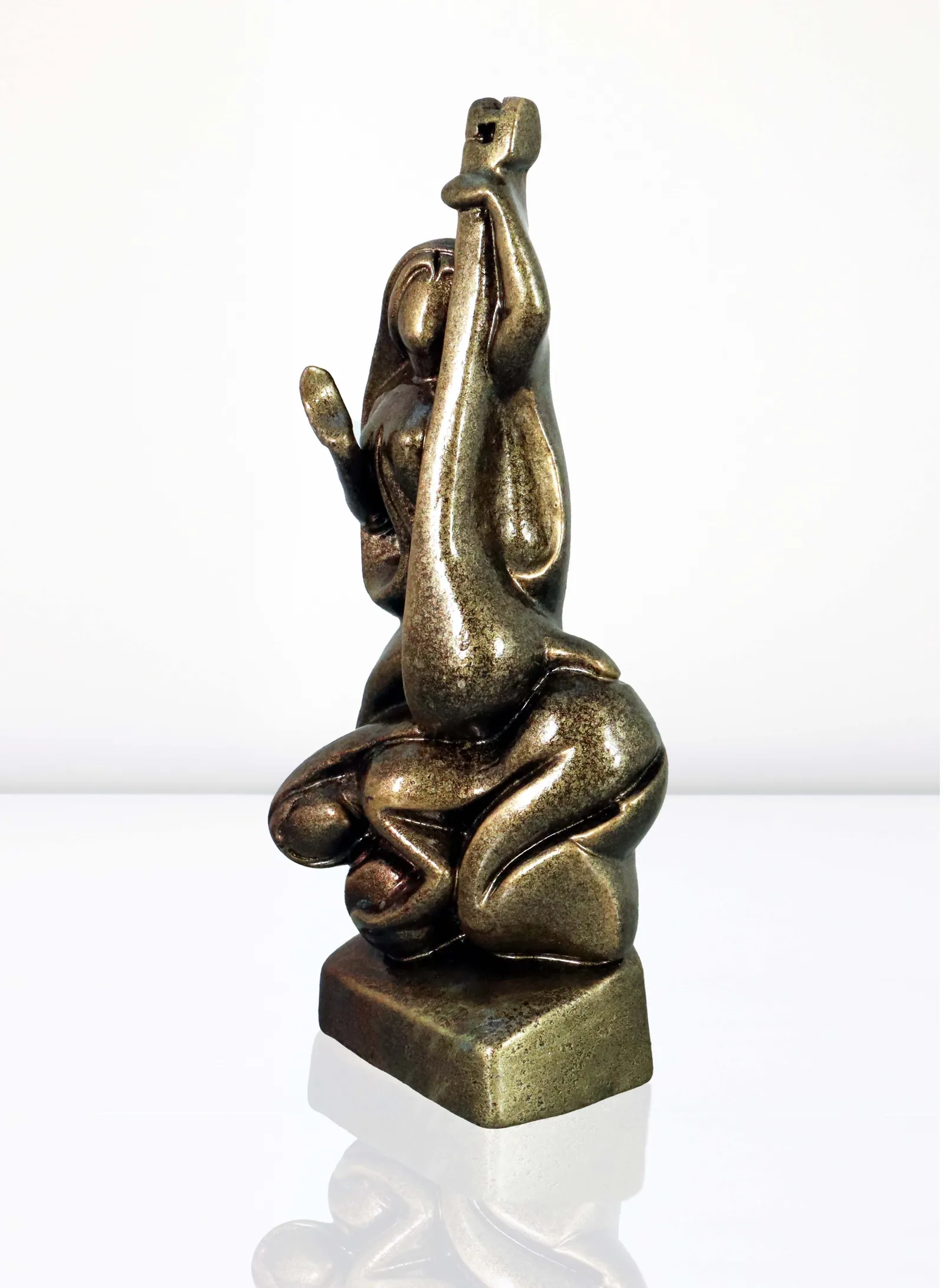 Devi Sarasvati | Handmade Terracotta Clay Figurine | Abstract Terracotta Showpieces