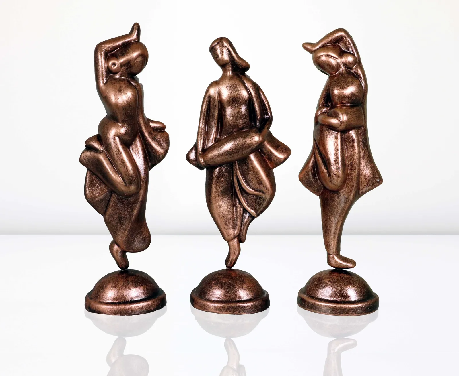 Dholak Dancer - Metallic Bronze | Handmade Terracotta Clay Figurine | Abstract Terracotta Showpieces