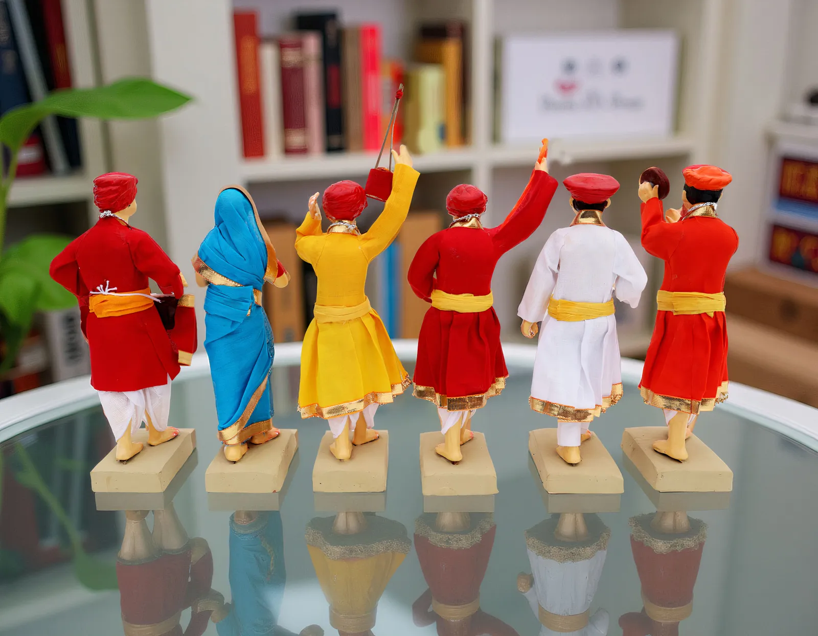 GONDHALI Folk Team - Set of 6 | Handmade Terracotta Clay Figurine | Standing Human Figure Idols