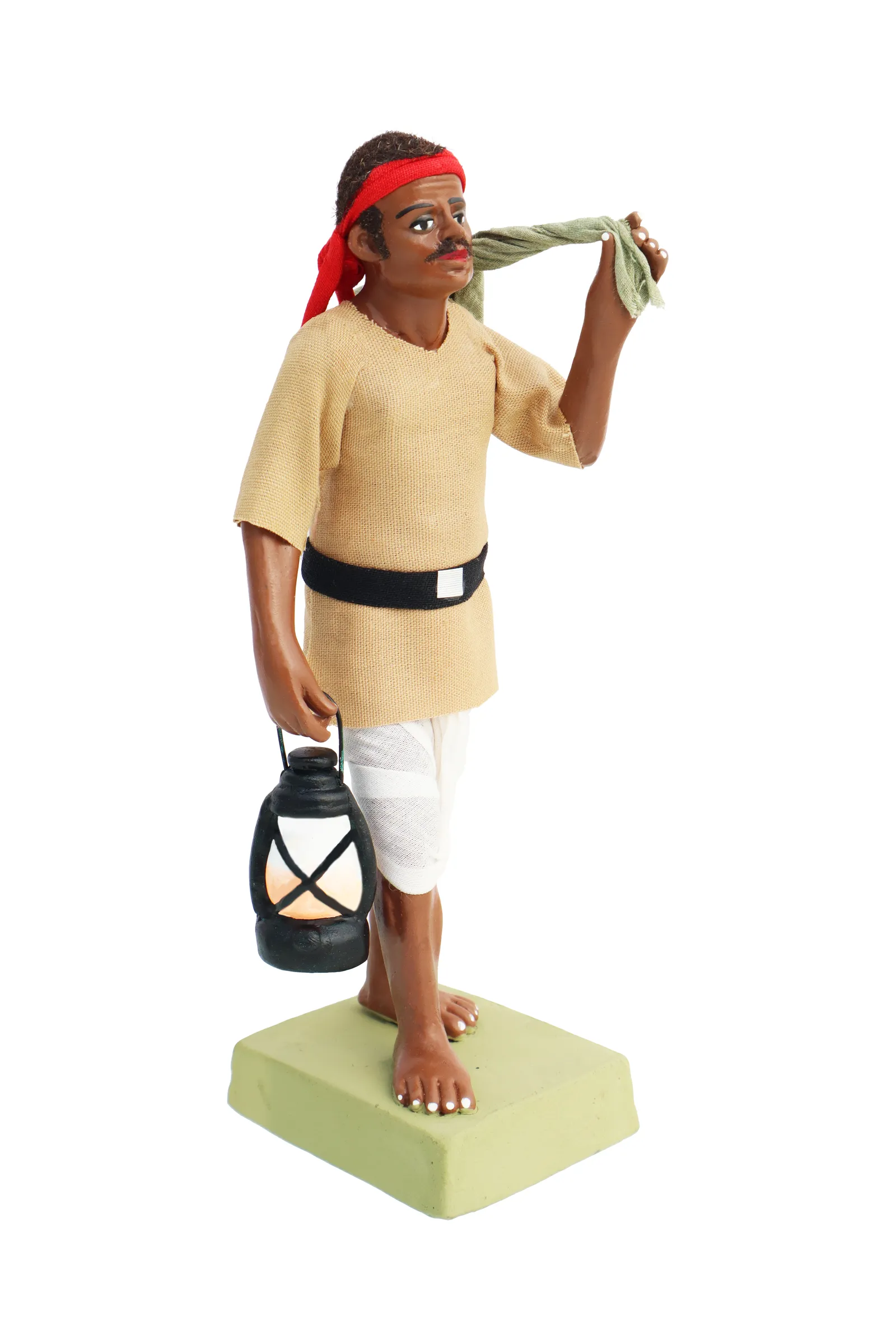 Indian Postman Daakiya | Handmade Terracotta Clay Figurine | Standing Human Figure Idols