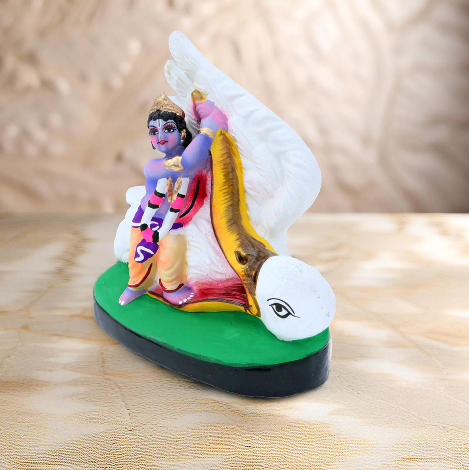 Krishna's Bakasur Vadh - Clay Terracotta Idol | Spiritual and Cultural Art