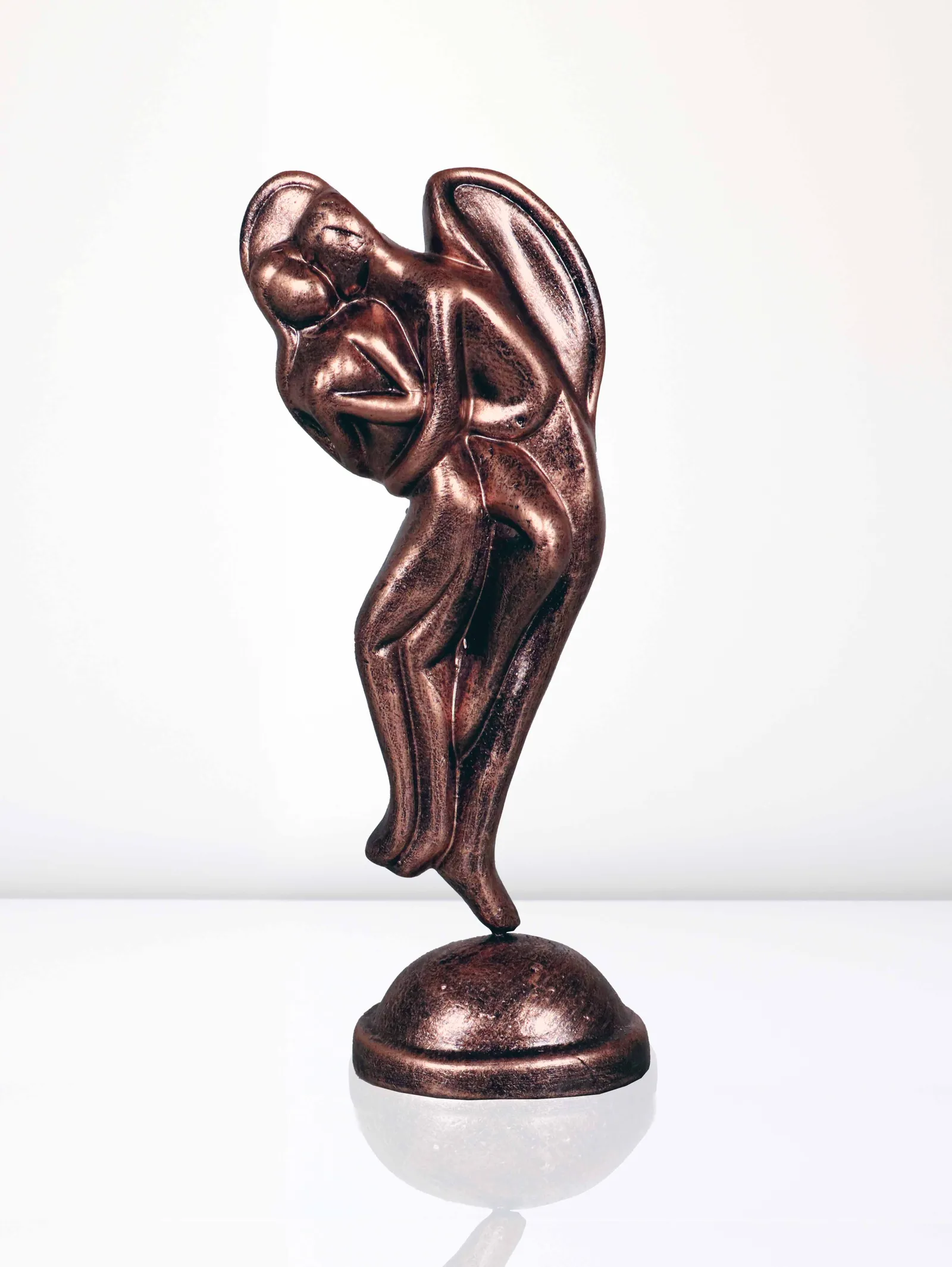 Love Angels Couple - Metallic Bronze | Handmade Terracotta Clay Figurine | Abstract Terracotta Showpieces