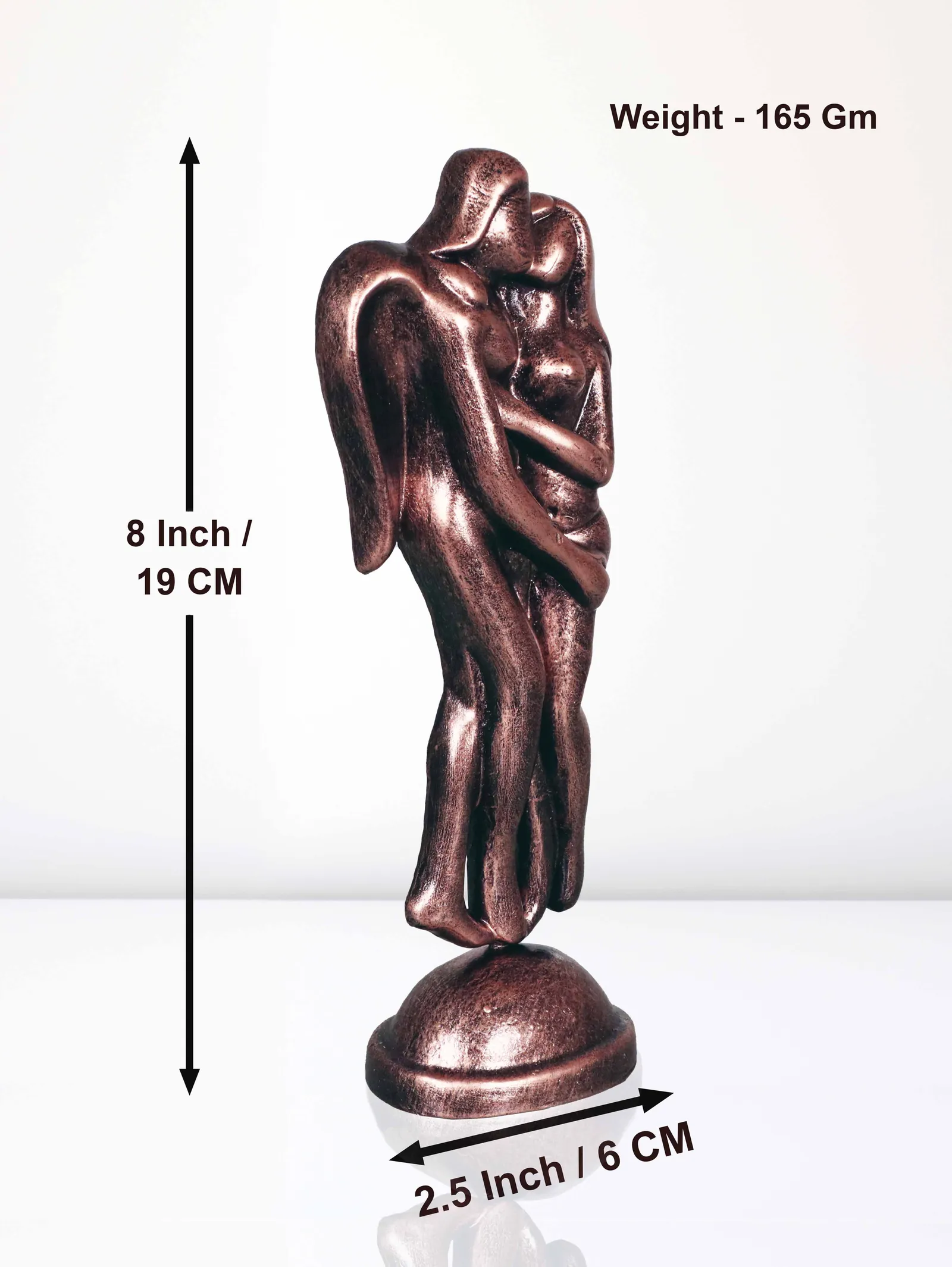 Loving Angels - Metallic Bronze | Handmade Terracotta Clay Figurine | Abstract Terracotta Showpieces