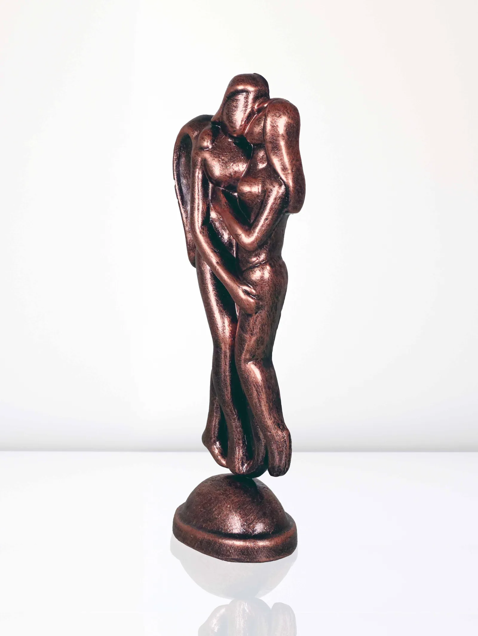 Loving Angels - Metallic Bronze | Handmade Terracotta Clay Figurine | Abstract Terracotta Showpieces