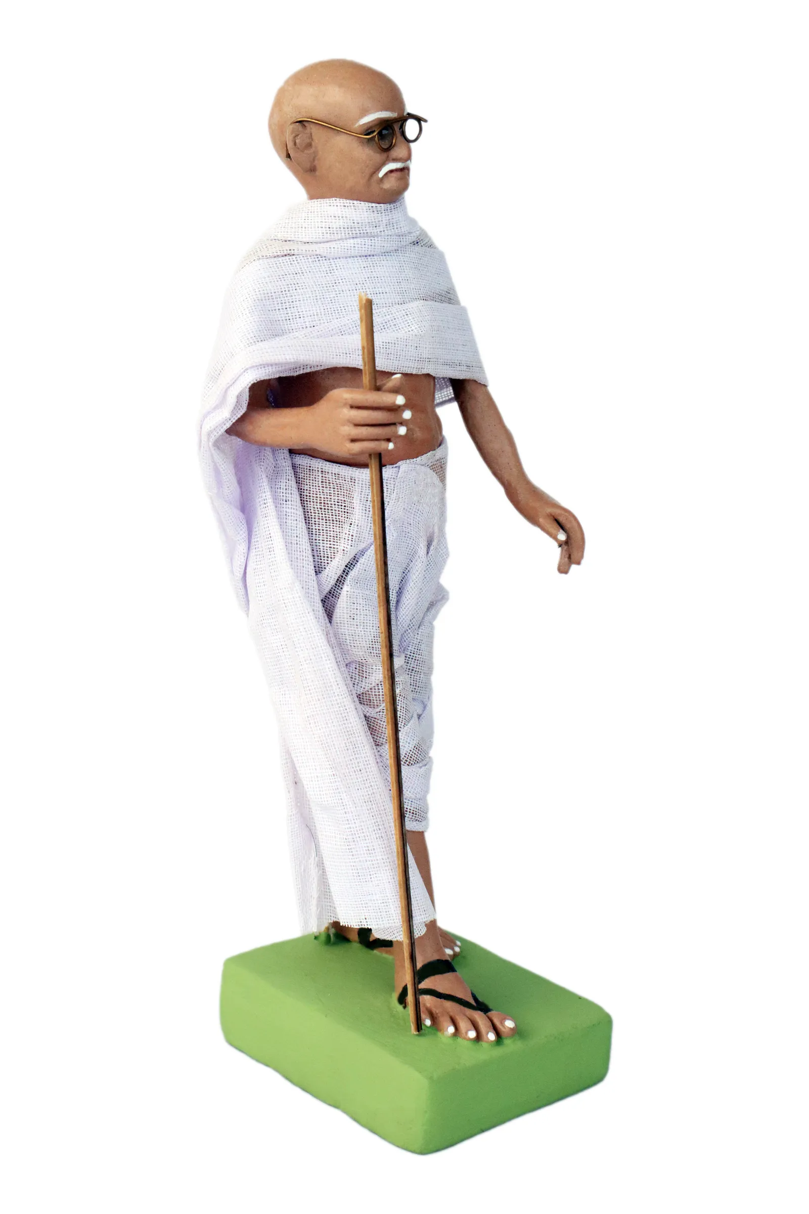 Mahatma Gandhi | Handmade Terracotta Clay Figurine | Standing Human Figure Idols