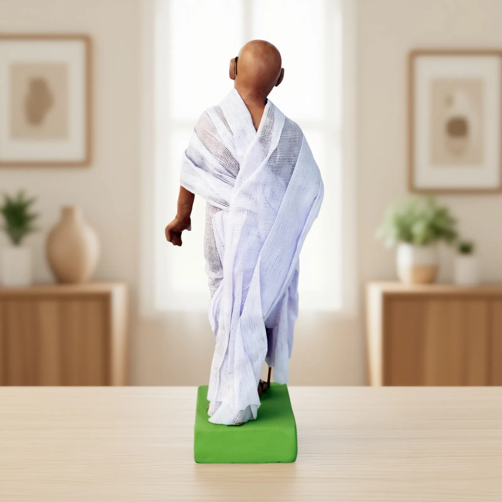 Mahatma Gandhi | Handmade Terracotta Clay Figurine | Standing Human Figure Idols
