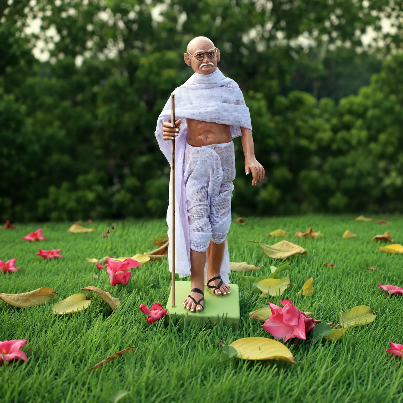 Mahatma Gandhi | Handmade Terracotta Clay Figurine | Standing Human Figure Idols