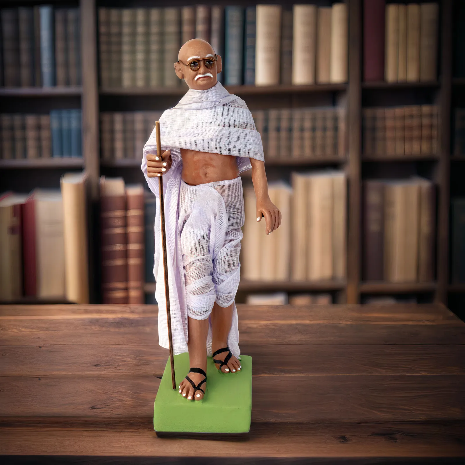 Mahatma Gandhi | Handmade Terracotta Clay Figurine | Standing Human Figure Idols