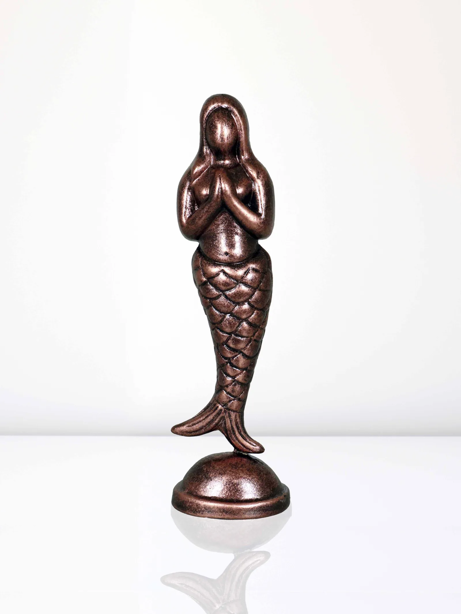 Matsya Kany - Metallic Bronze | Handmade Terracotta Clay Figurine | Abstract Terracotta Showpieces