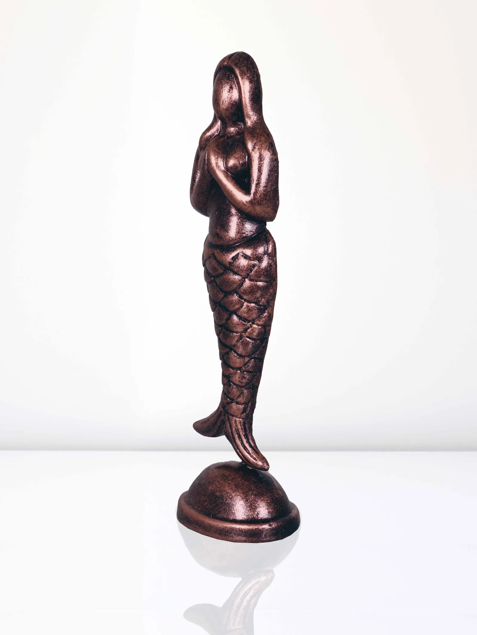 Matsya Kany - Metallic Bronze | Handmade Terracotta Clay Figurine | Abstract Terracotta Showpieces