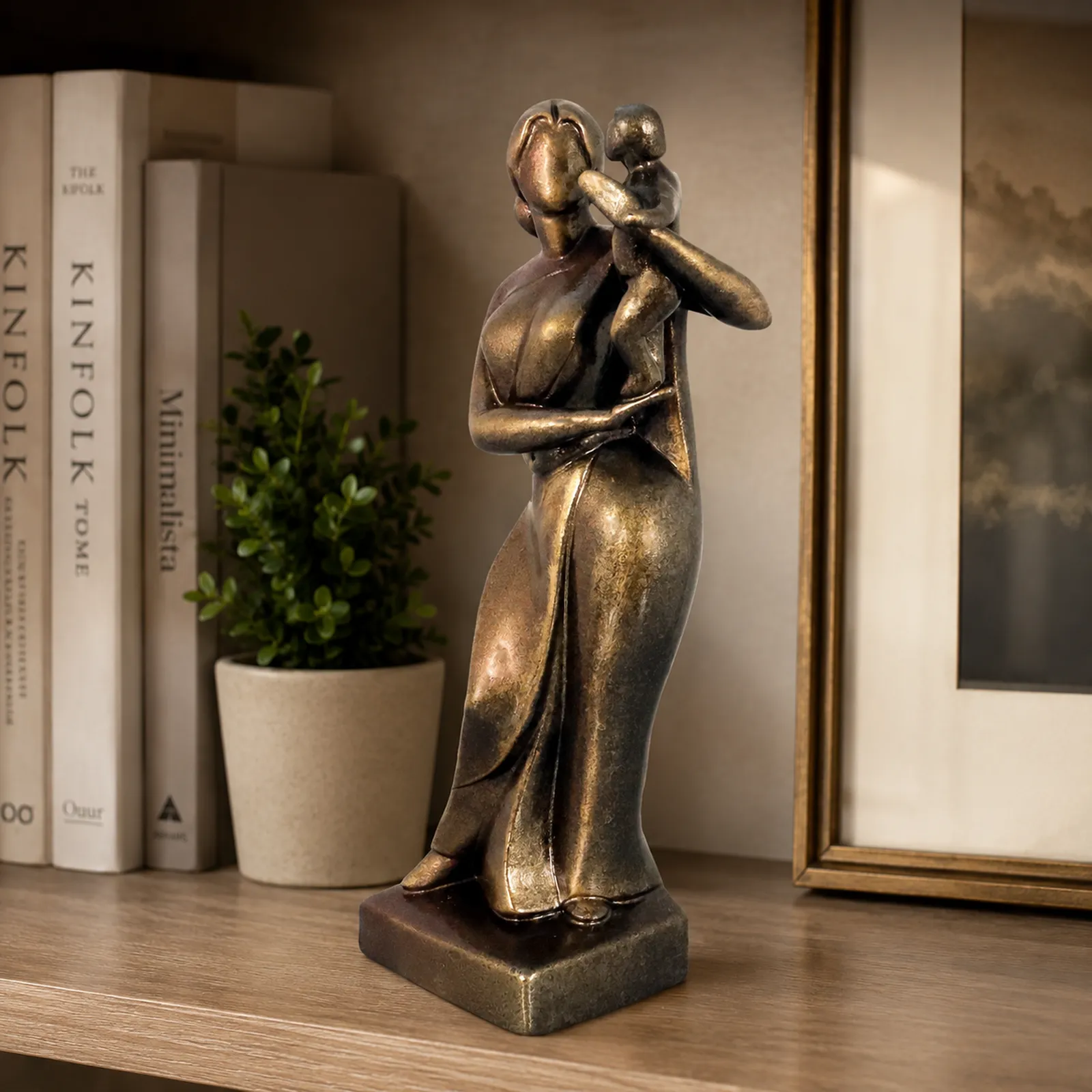 Mother's Love | Handmade Terracotta Clay Figurine | Abstract Terracotta Showpieces