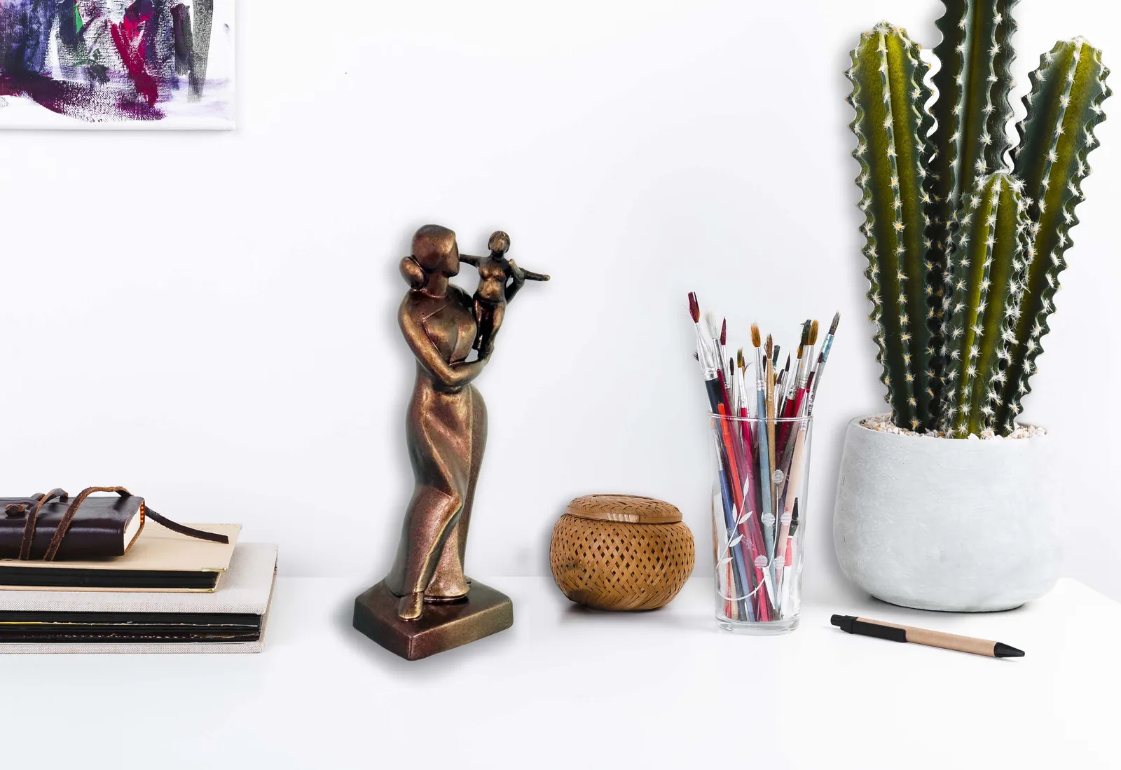 Mother's Love | Handmade Terracotta Clay Figurine | Abstract Terracotta Showpieces