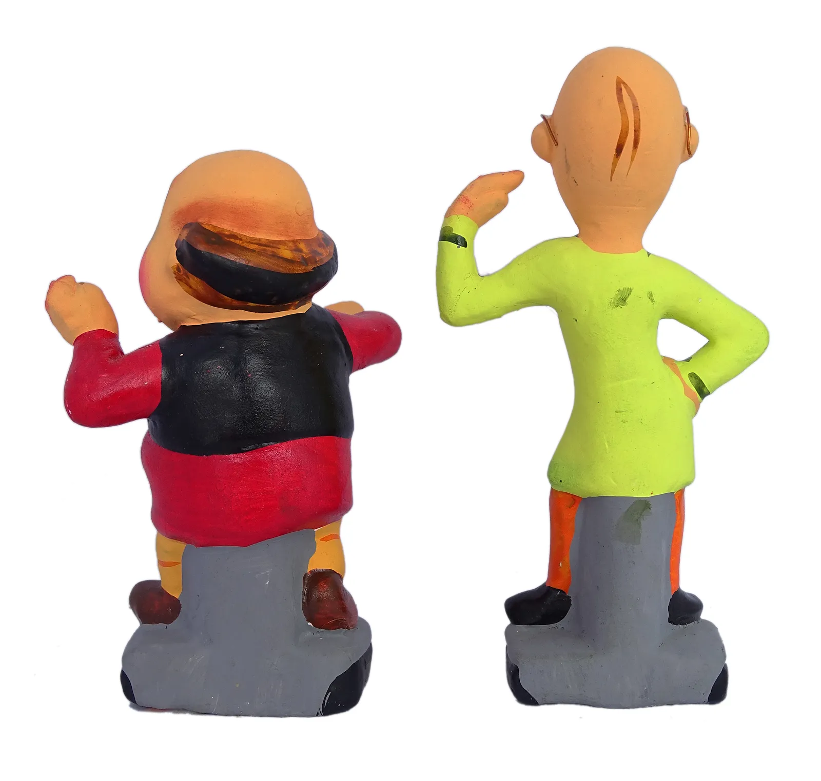 Motu-Patlu -Handmade Clay Miniature Figurines | Terracotta Character Showpiece