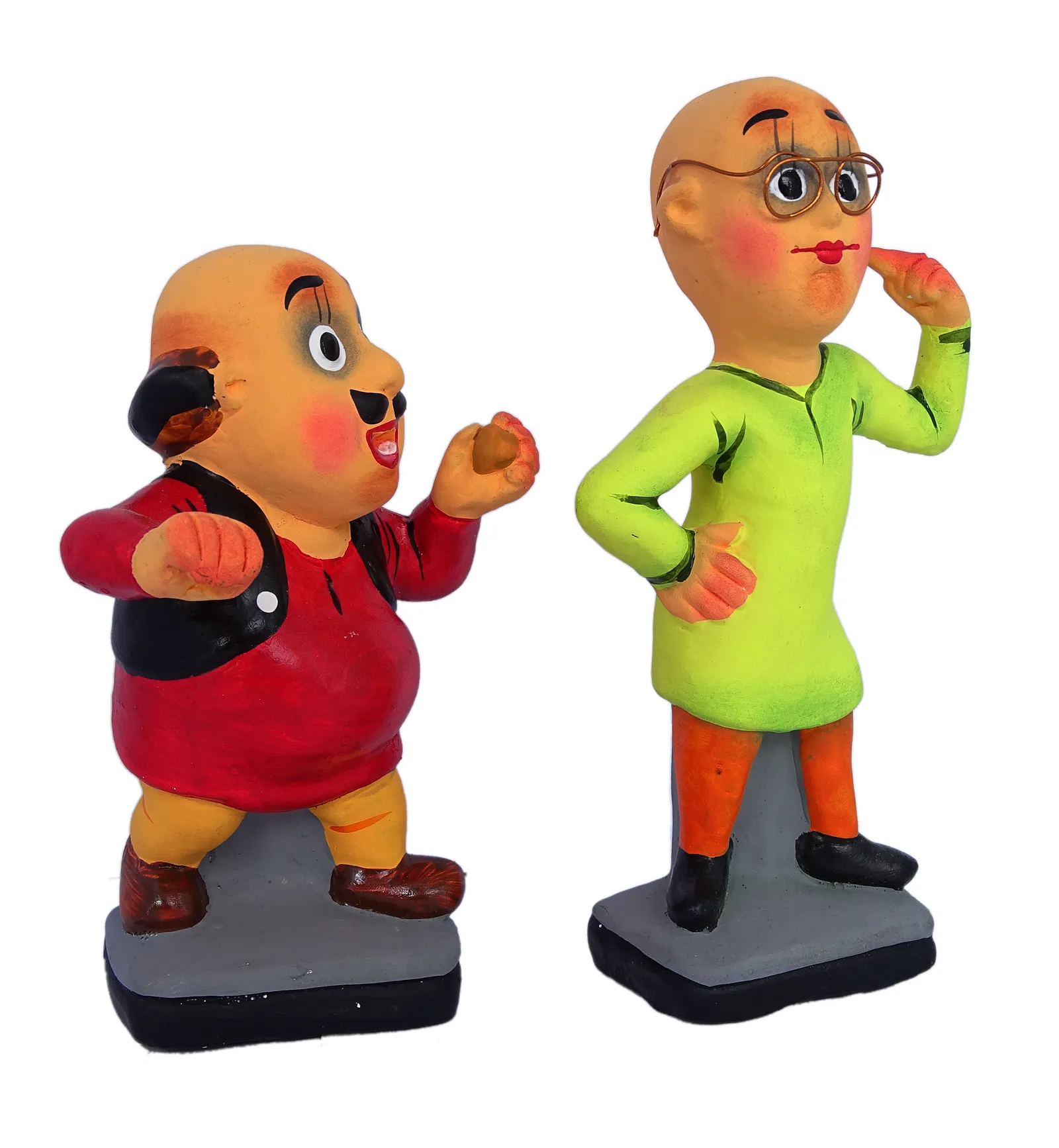 Motu-Patlu -Handmade Clay Miniature Figurines | Terracotta Character Showpiece