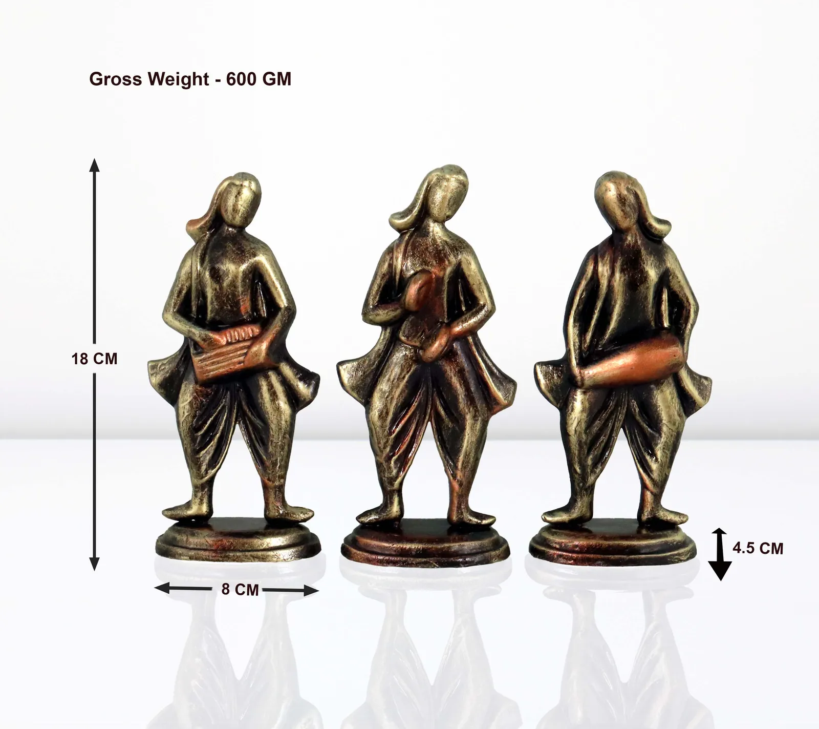 Musical Band - Metallic Golden | Handmade Terracotta Clay Figurine | Abstract Terracotta Showpieces