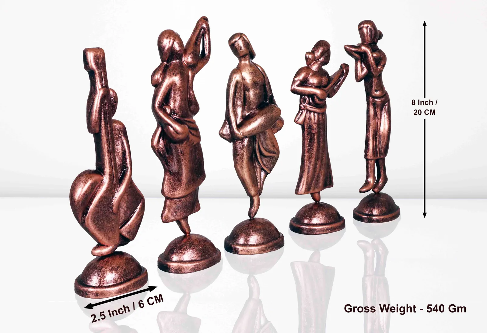 Musical Group - Metallic Bronze | Handmade Terracotta Clay Figurine | Abstract Terracotta Showpieces