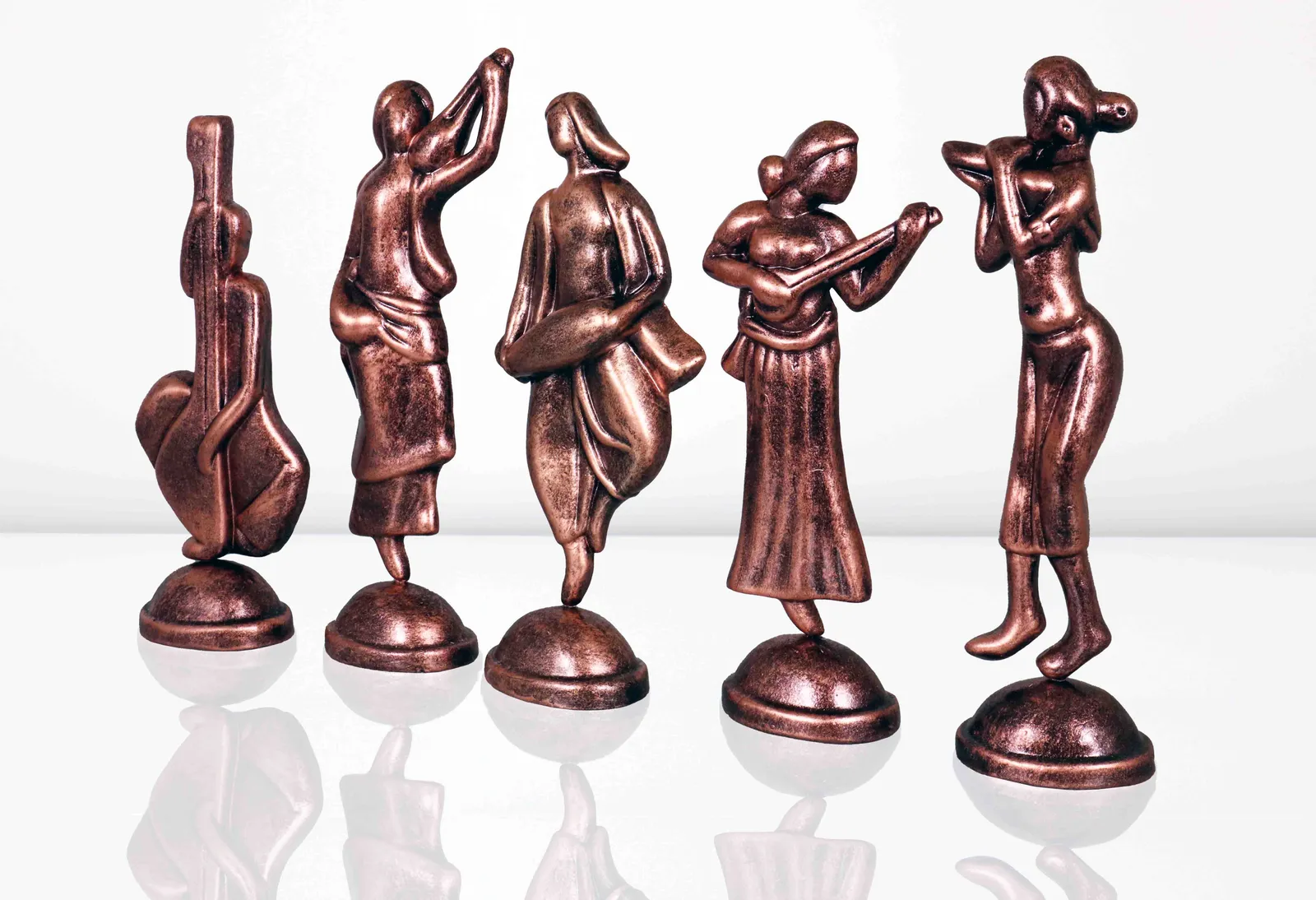 Musical Group - Metallic Bronze | Handmade Terracotta Clay Figurine | Abstract Terracotta Showpieces