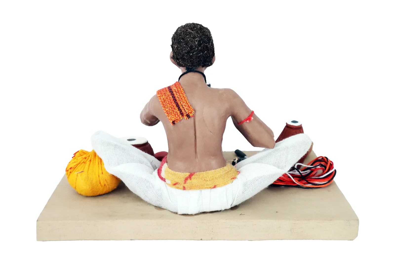 Musical Instruments Maker - Handmade Terracotta Clay Figurine | Standard Sitting Human Figure Idol