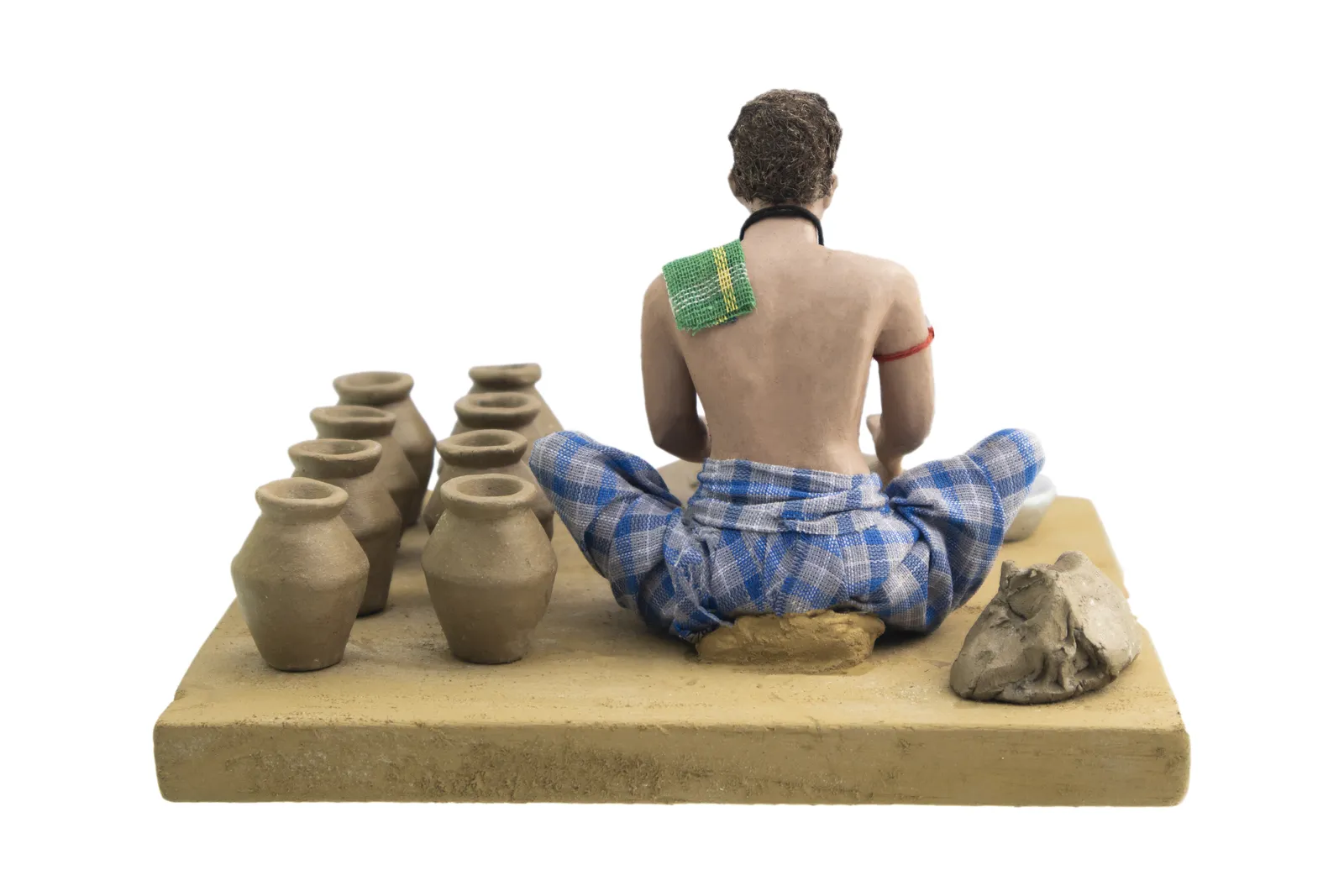 Potter - Handmade Terracotta Clay Figurine | Prime Sitting Human Figure Idol