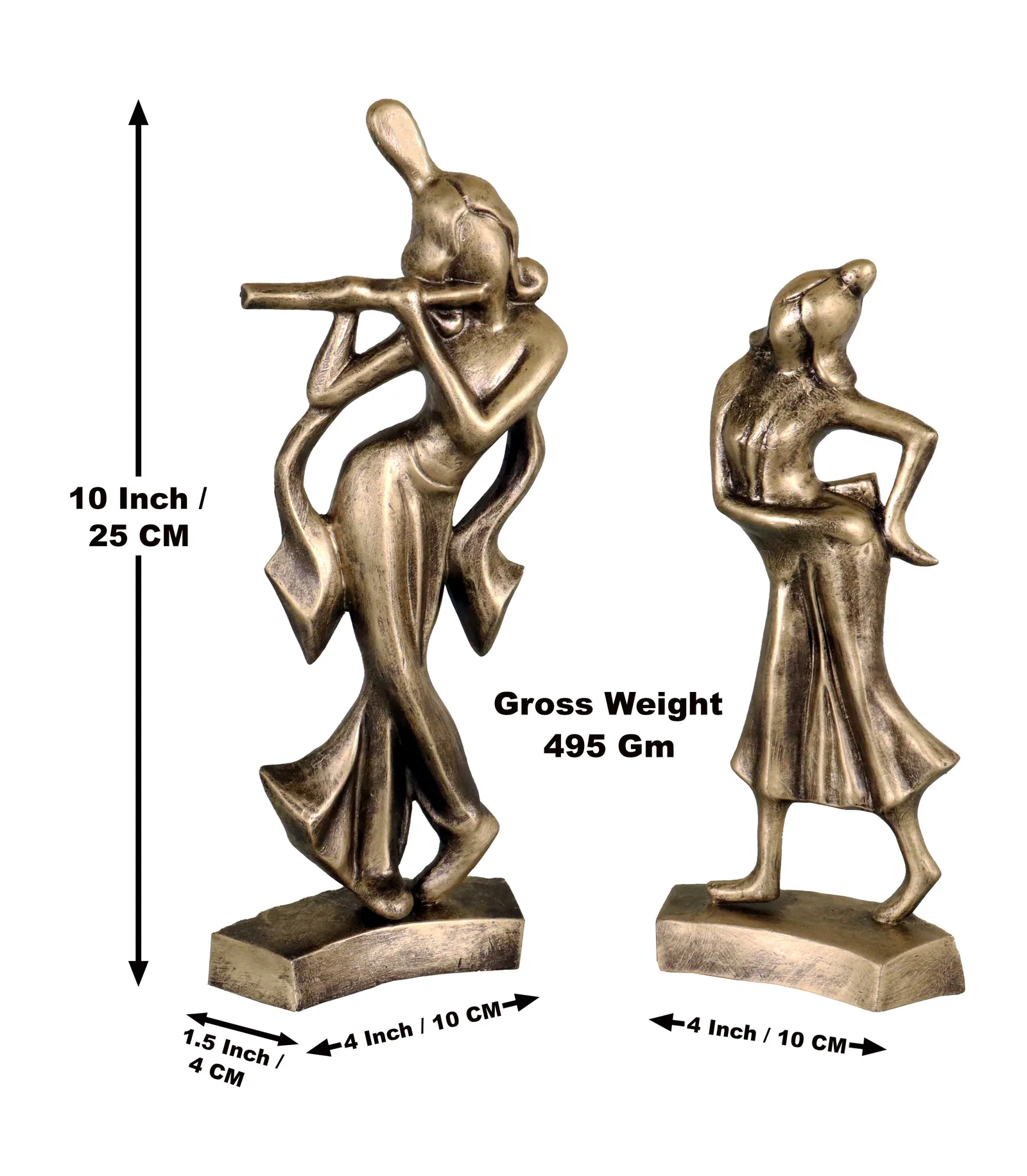 Radha Krishna | Handmade Terracotta Clay Figurine | Abstract Terracotta Showpieces