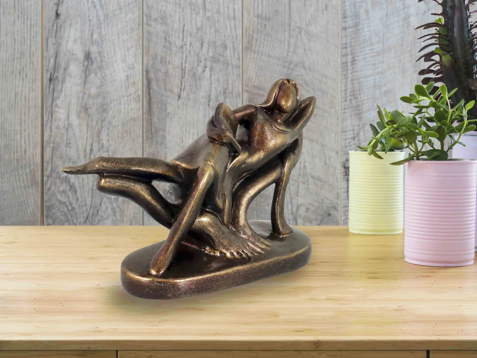 Reader Sitting Human Figure Idols on Tree Branch | Handmade Terracotta Clay Figurine | Abstract Terracotta Showpieces